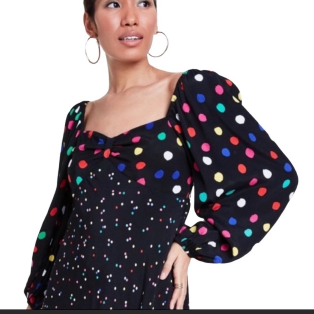 RIXO Polka Dot Swing Dress NWT